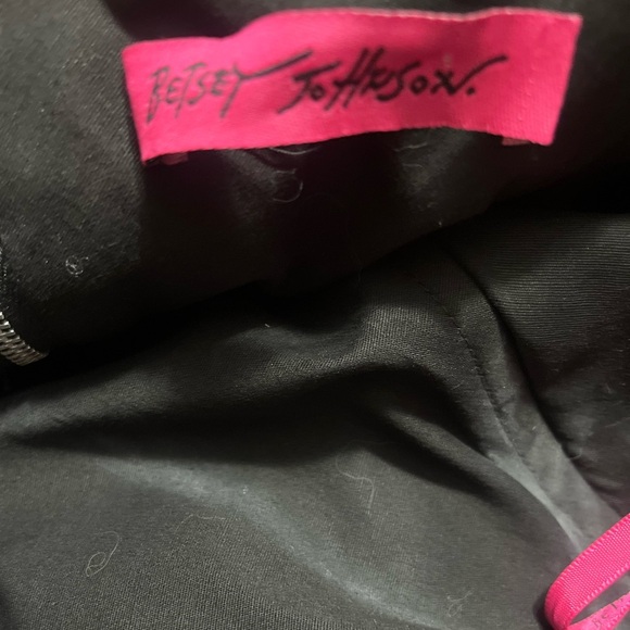 Betsey Johnson whimsigoth evening Sz 6 Black Strapless Ruffled Cocktail Dress - Picture 3 of 12